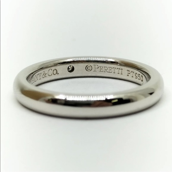 Tiffany & Co. 1p diamond Elsa Peretti stacking band ring (Platinum) - Picture 3 of 6